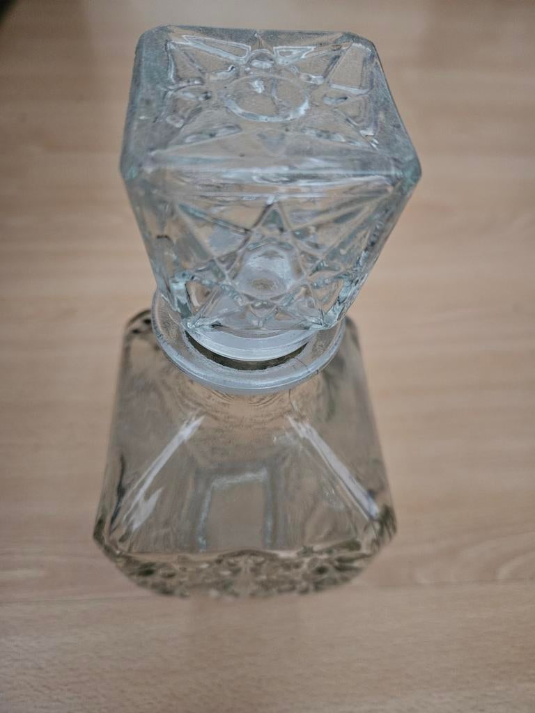 Glazen Karaf met Patroon, Antiek en Kunst, Antiek | Glas en Kristal, Ophalen of Verzenden