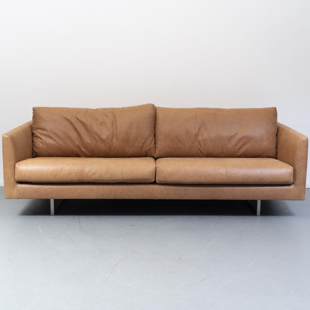 ACTIE! Montis Axel Bank 3,5-zits/218cm Buffaloleder - Cognac, Niet ingevuld, Overige maten, Niet ingevuld, 75 tot 100 cm