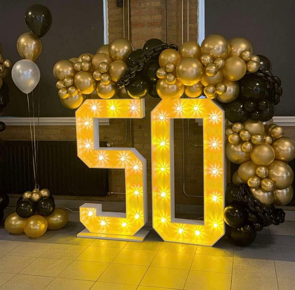 XXL lichtcijfers te huur, Ophalen of Verzenden, Zo goed als nieuw, Verjaardag