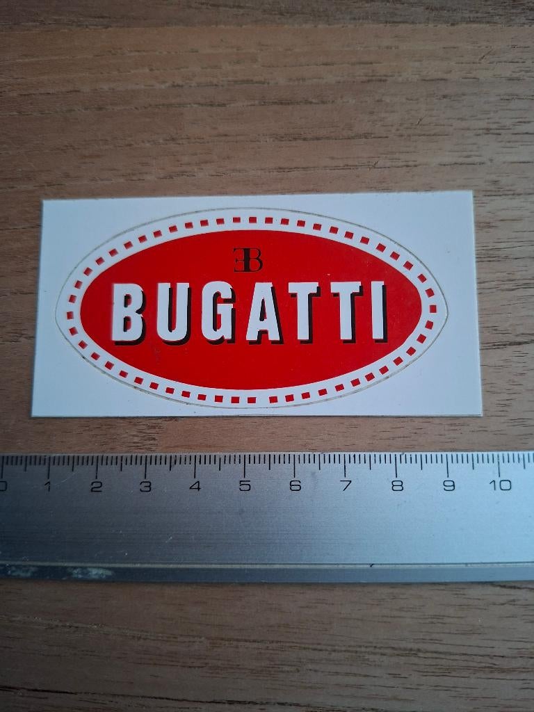Sticker Bugatti, Verzamelen, Ophalen of Verzenden, Zo goed als nieuw, Auto of Motor