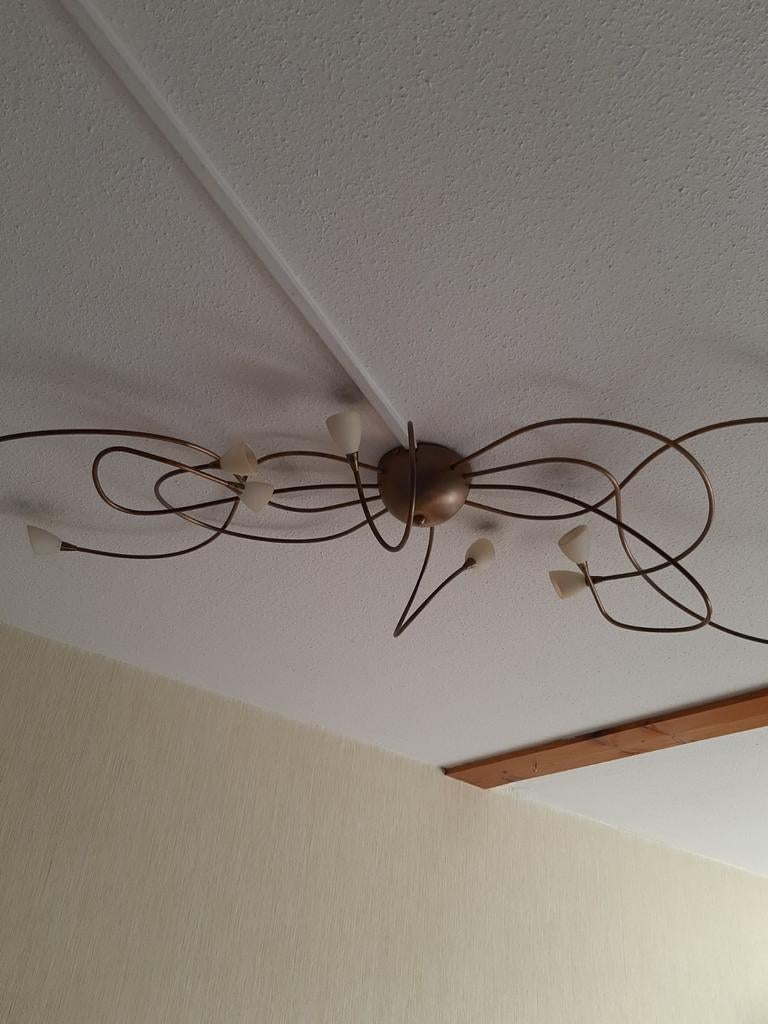 Speelse plafondlamp met buigzame armpjes voor lampjes, Ophalen, Metaal