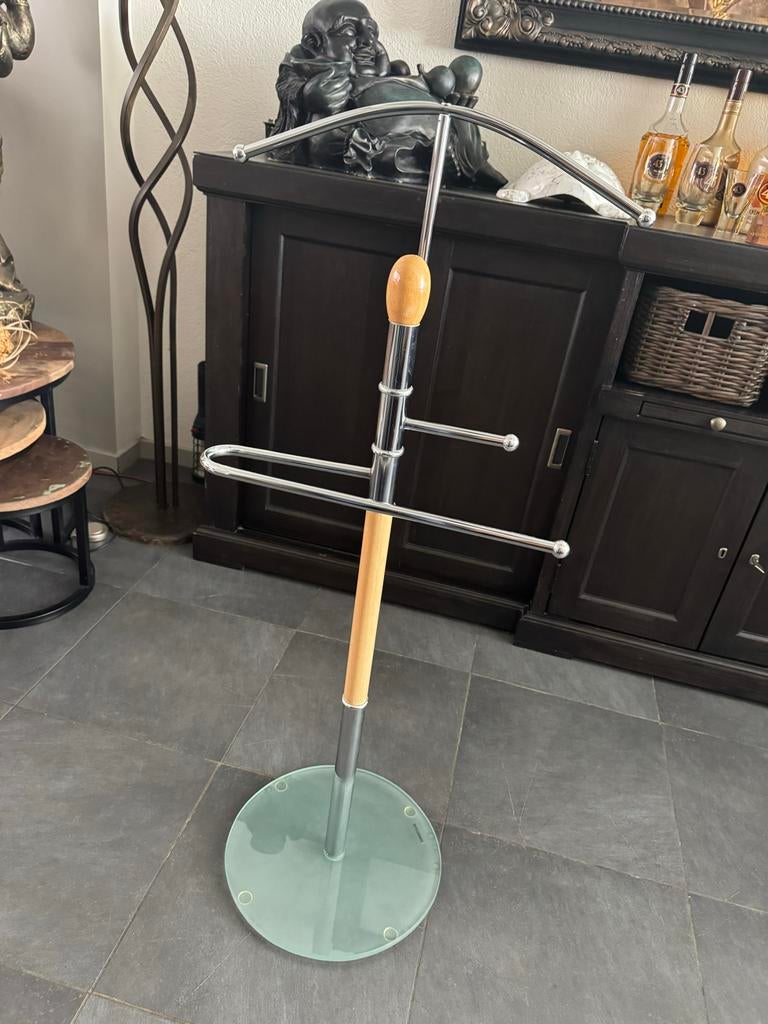 Dressboy auping met glas en metaal, Ophalen of Verzenden, Zo goed als nieuw, Metaal, Staande kapstok