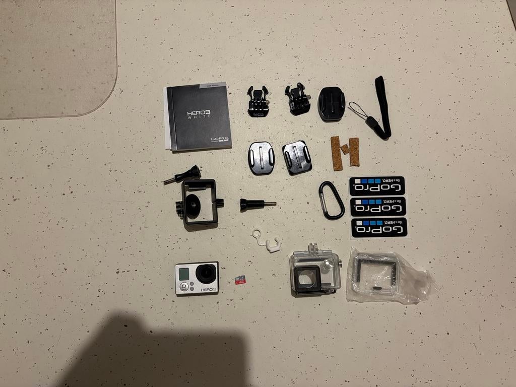 GoPro Hero3 met 32GB SD-kaart en accessoires, Ophalen of Verzenden, Gebruikt, GoPro