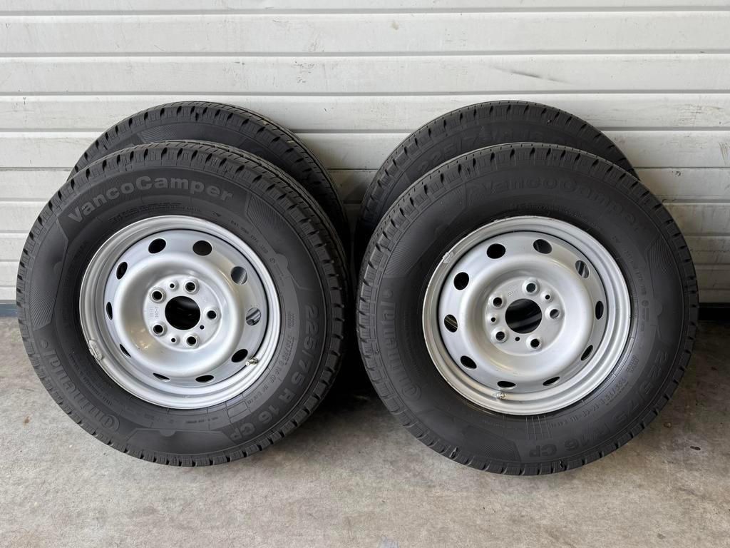 5x130 Continental Vanco 225/75/16- 10 MM- Ducato- Jumper, Ophalen, 16 inch, Banden en Velgen, Bestelwagen