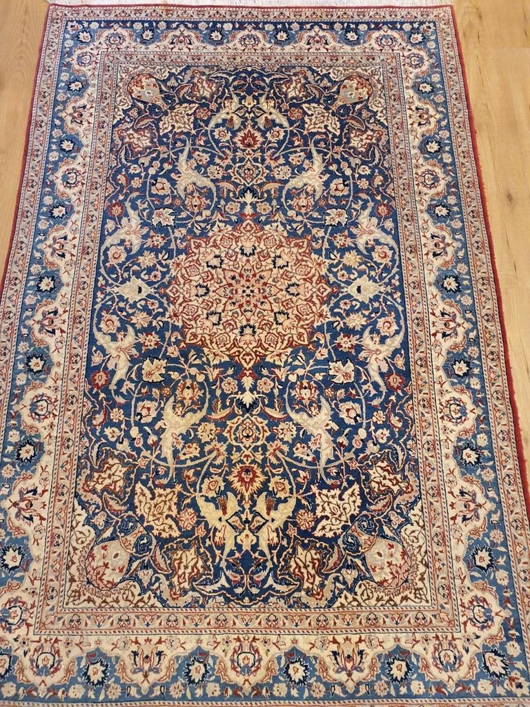 Vintage handgeknoopt perzisch tapijt nain 177x110, Info@SlatsAntiek.nl, Tweedehands, 100 tot 150 cm, Perzisch