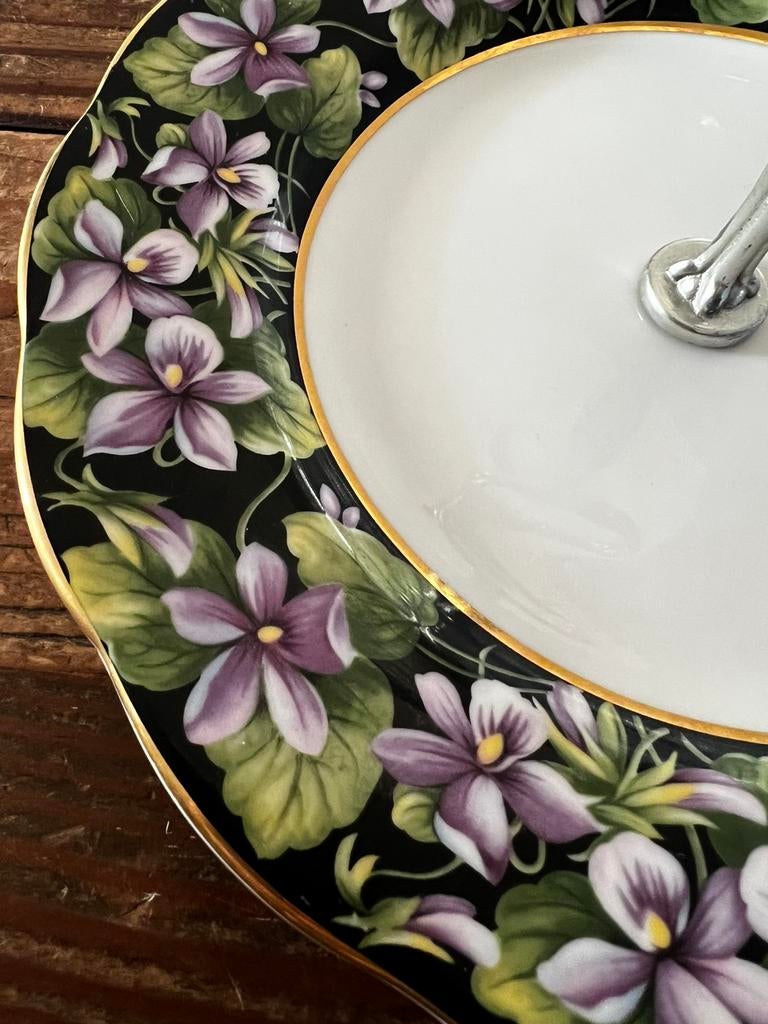 Bonbonschaaltje etagere Royal Albert Provincial Flowers, Ophalen of Verzenden, Zo goed als nieuw