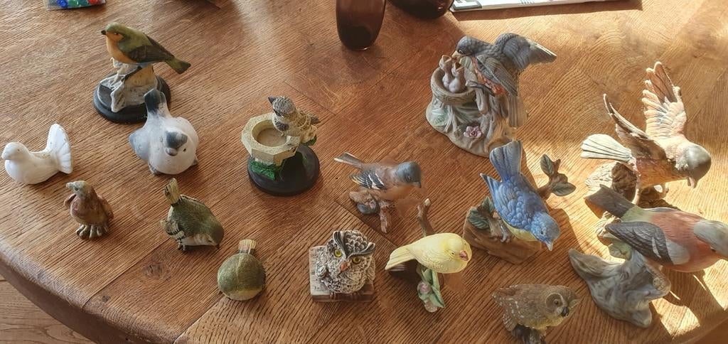 Vintage vogelbeeldjes zoeken een nieuw huis., Verzamelen, Ophalen of Verzenden, Zo goed als nieuw, Beeldje of Figuurtje