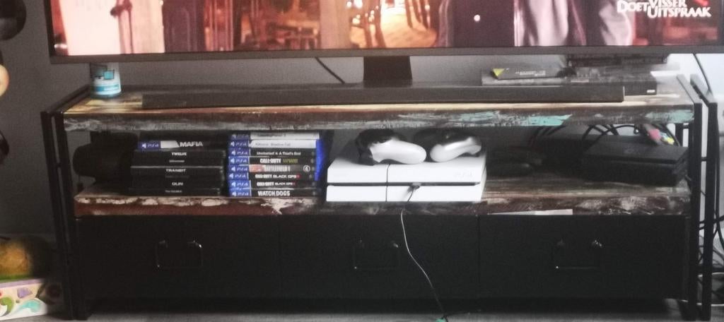 Industrieel Tvkastje, Ophalen, 50 tot 100 cm, Zo goed als nieuw, Minder dan 100 cm