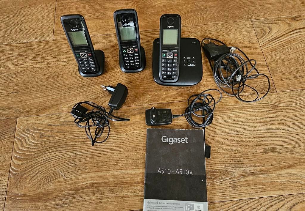 Gigaset A510 trio met antwoordapparaat, Ophalen of Verzenden, 3 handsets