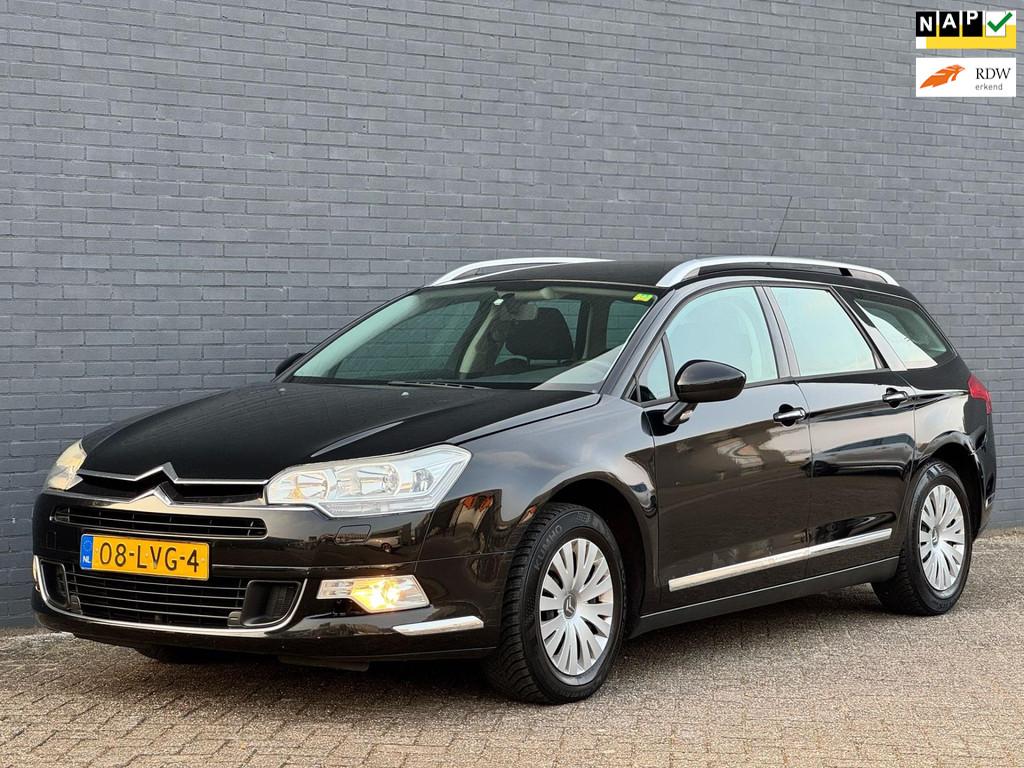 Citroen C5 Tourer 1.8 16V|NAVI|PSENSOR|AIRCO|CRUISE|INCL JAA, 125 pk, Gebruikt, 4 cilinders, Zwart