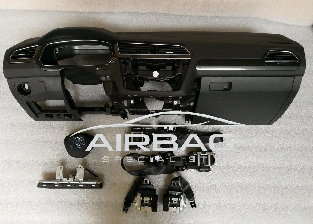 Complete airbag set VW Tiguan 2016+ met of zonder Head-Up, Auto-onderdelen, Dashboard en Schakelaars, Gebruikt, -, Volkswagen