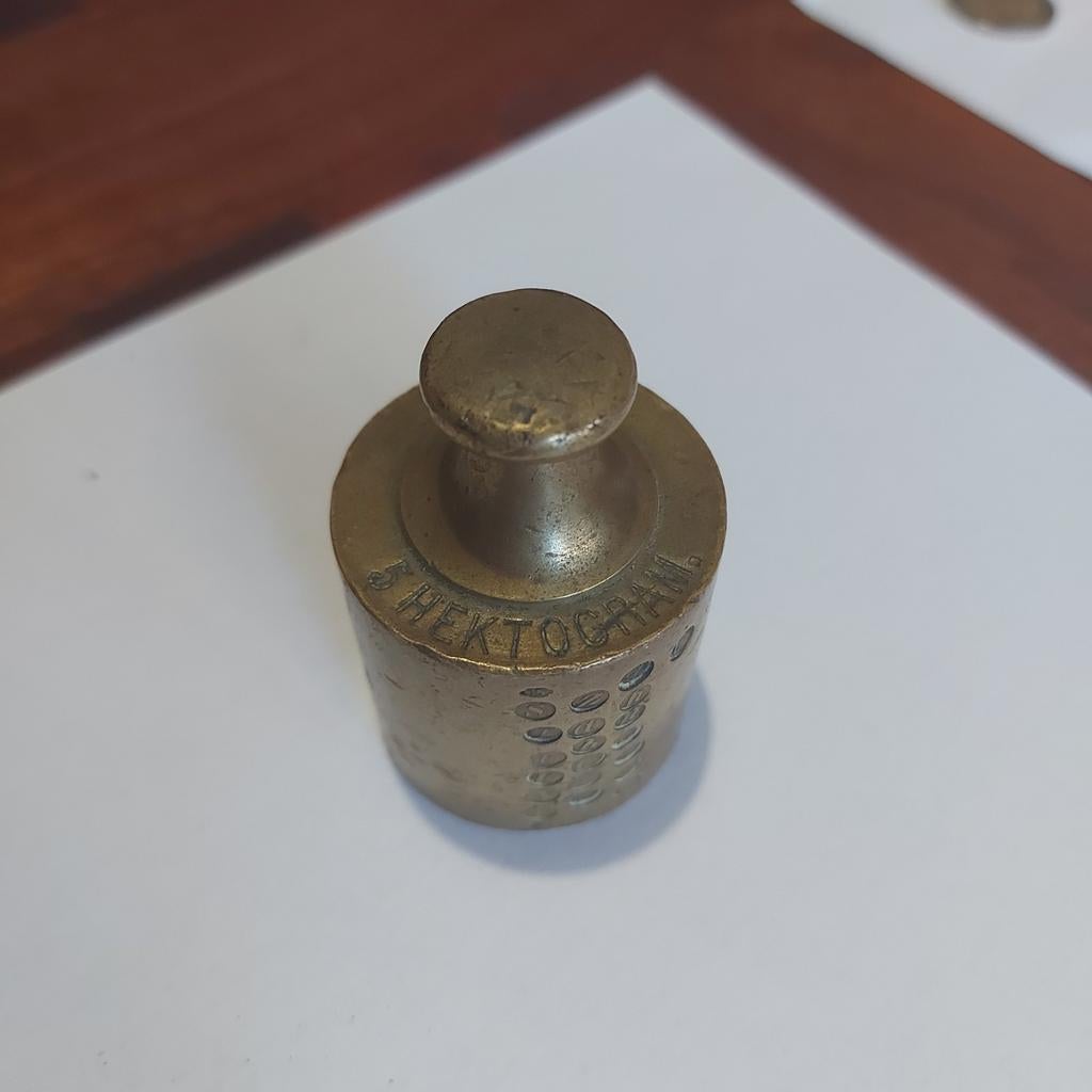 Antiek weegschaal gewicht 500 gram - brieven, kruidenier etc, Ophalen of Verzenden