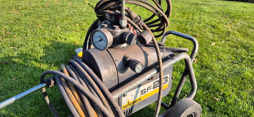 Wagner SF23 airless, 15 meter met pump runner, Ophalen, Gebruikt