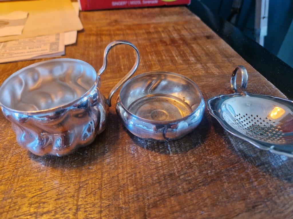 Zilver en verzilverd bestek en hangertje, Ophalen of Verzenden