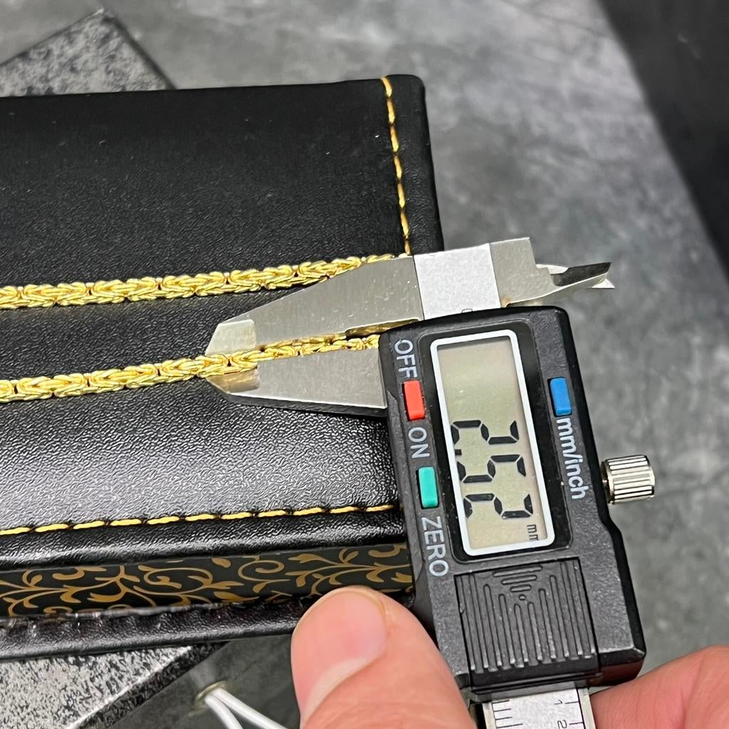 14k gouden koningsketting prachtig dik schakel, Ophalen of Verzenden, Nieuw, Goud