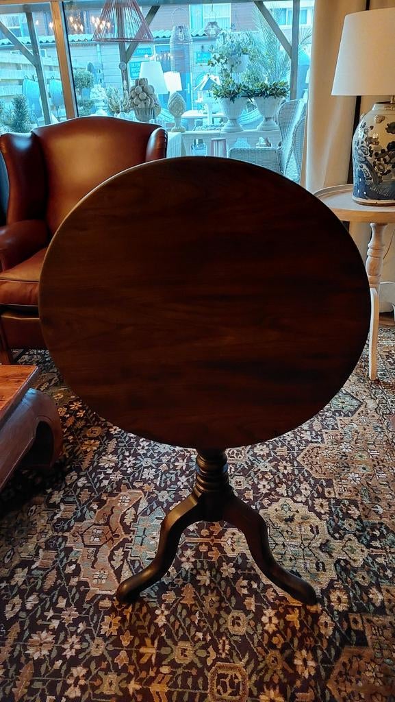 Antieke engelse tilt top tafel 70 hoog diameter 65, Antiek en Kunst, Antiek | Meubels | Tafels, Ophalen