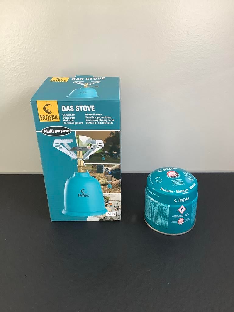 Froyak Gasbrander met gasfles - Nieuw in doos, Ophalen, Nieuw