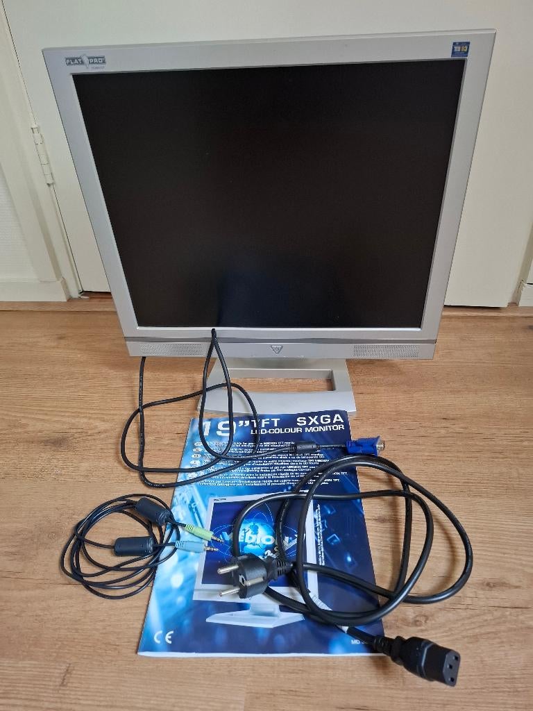 Monitor 19 Inch Beeldscherm Medion TFT, Computers en Software, Monitoren, Gebruikt, Medion, Ophalen of Verzenden, Overige typen