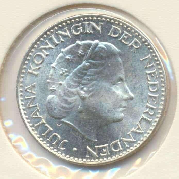 Nederland 1 Gulden 1965 Juliana zilver