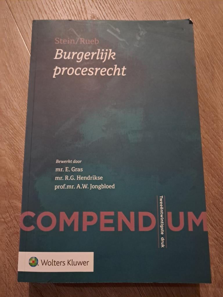 Compendium Burgerlijk procesrecht, Boeken, Wetenschap, Zo goed als nieuw, Natuurwetenschap, Ophalen of Verzenden