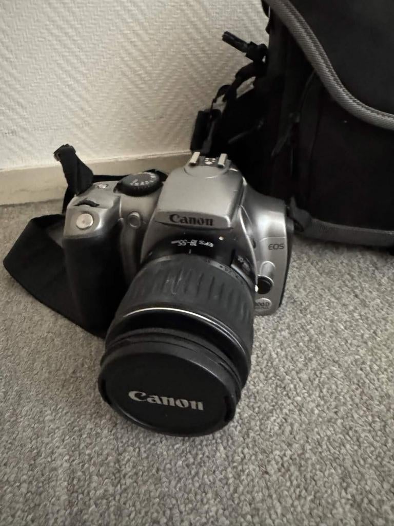 Canon EOS 300D digitale camera + 18-55mm lens (complete set), Ophalen of Verzenden, Zo goed als nieuw, Canon