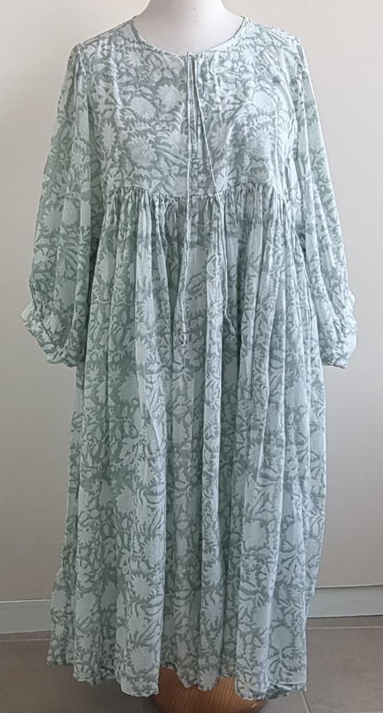 Daughters of India blauw/groenige jurk mt. XXL, Kleding | Dames, Blauw, Maat 46/48 (XL) of groter, Ophalen of Verzenden, Zo goed als nieuw