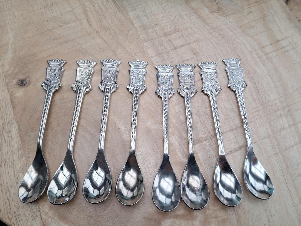 8 provincie lepeltjes Zeeland, Drente,, Ophalen of Verzenden