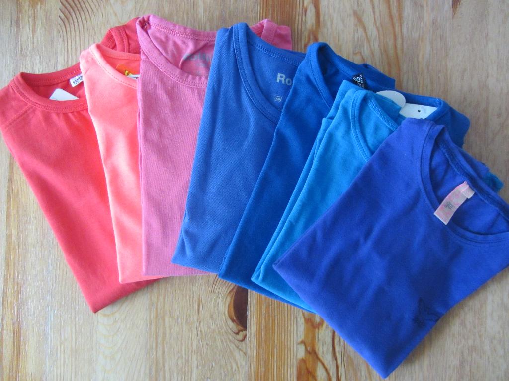 Basic shirts met lange mouw maat 122-128, Kinderen en Baby's, Ophalen of Verzenden, Gebruikt, Meisje, Shirt of Longsleeve