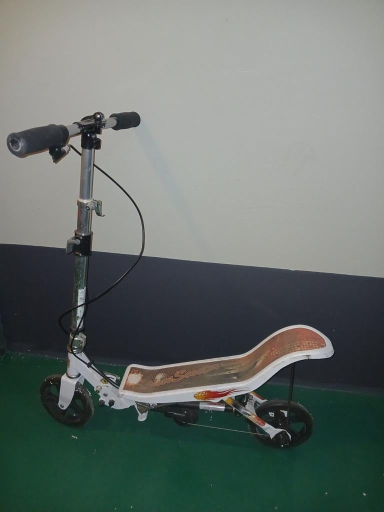 Space Scooter - Wit/Oranje - Gebruikt, Fietsen en Brommers, Steps, Gebruikt, Overige typen, Ophalen