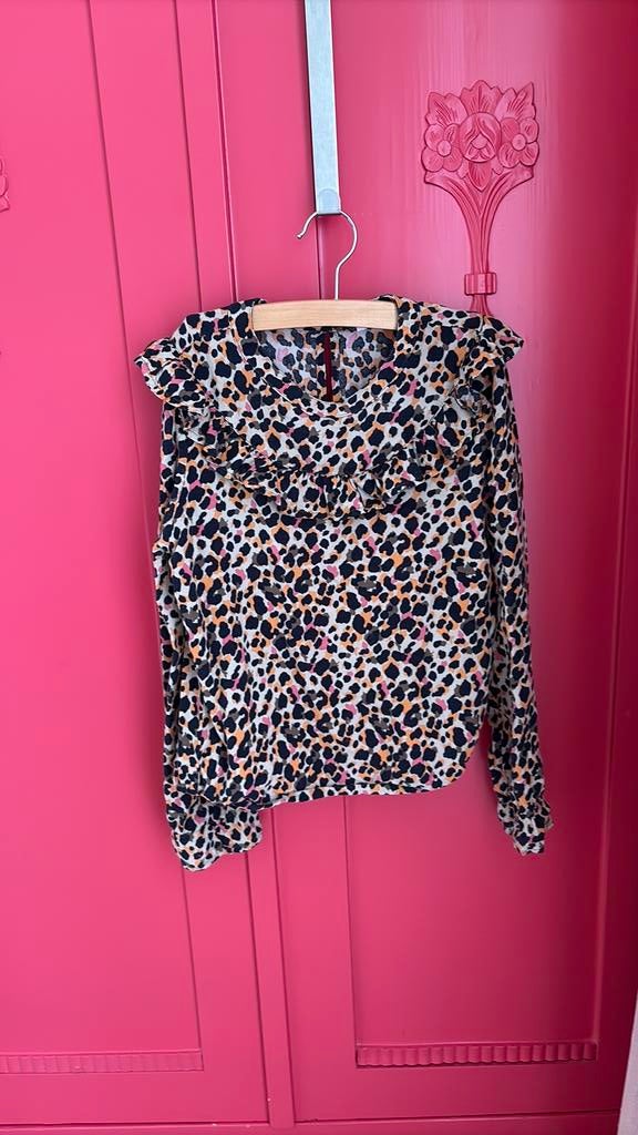 Bloesje WE 134/140 - valt 128., Ophalen of Verzenden, Gebruikt, Meisje, Overhemd of Blouse