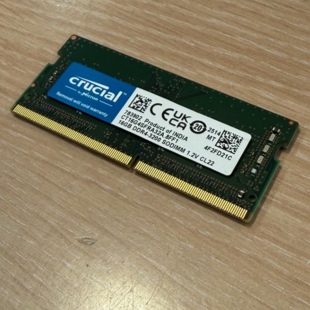 Crucial DDR4 SODIMM 1x16GB 3200mhz nieuw, Flex Ltd., Zo goed als nieuw, https://flex.com/contact-us, Nobelstraat 10, 5807 GA Oostrum LB, Limburg, Nederland