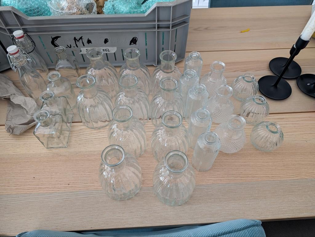 Bruiloftdecoratie, glaasjes, snoeptafel en lampionnen, Ophalen