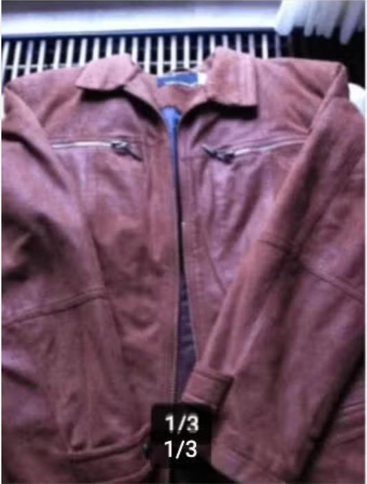 Dames jasje suedine cognac Solonas, Bruin, Maat 42/44 (L), Ophalen of Verzenden, Zo goed als nieuw