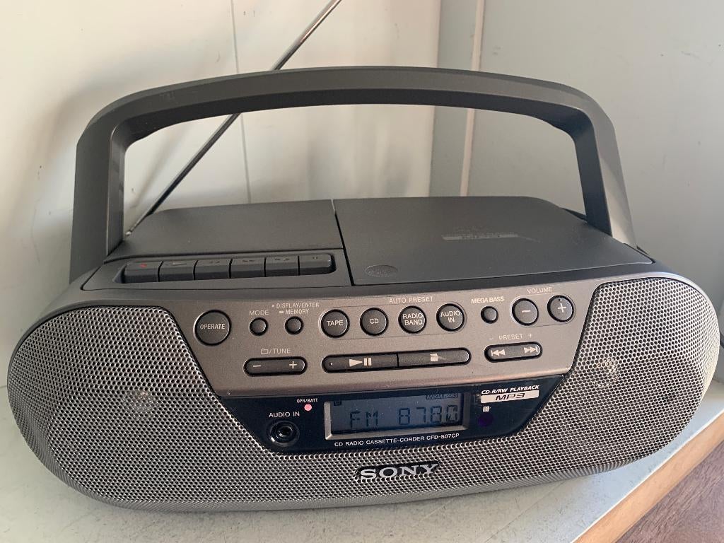 Sony Sony CFD-S07CP CD-station/Cassette & Radio, Ophalen of Verzenden, Zo goed als nieuw, Met cd-speler