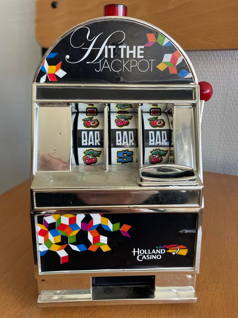 Vintage Holland Casino Gokkastje Spaarpot Wanddecoratie, Euro, Ophalen of Verzenden, Gebruikt