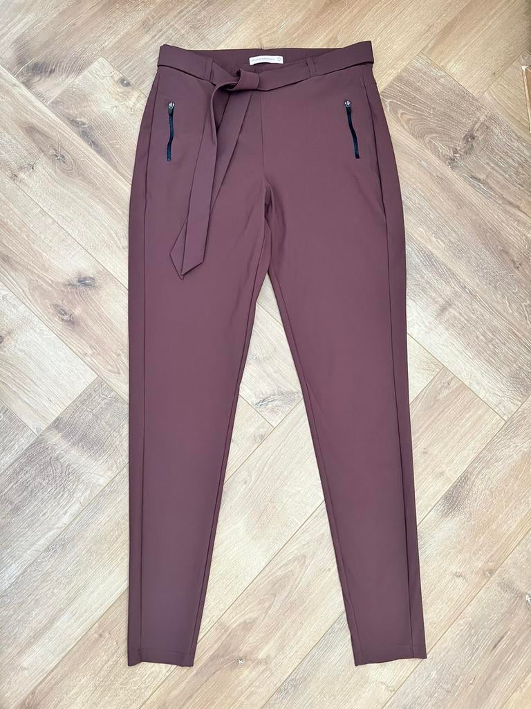 Studio anneloes margot broek L chestnut travelstof, Kleding | Dames, Broeken en Pantalons, Maat 42/44 (L), Ophalen of Verzenden