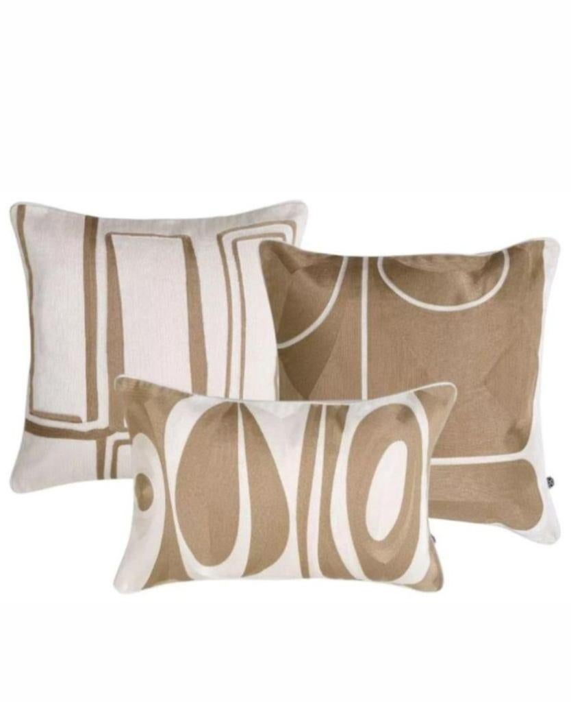 Eichholtz Coura kussen 40x60cm - White & Beige, Huis en Inrichting, Woonaccessoires | Kussens, Ophalen of Verzenden, Nieuw, Overige kleuren