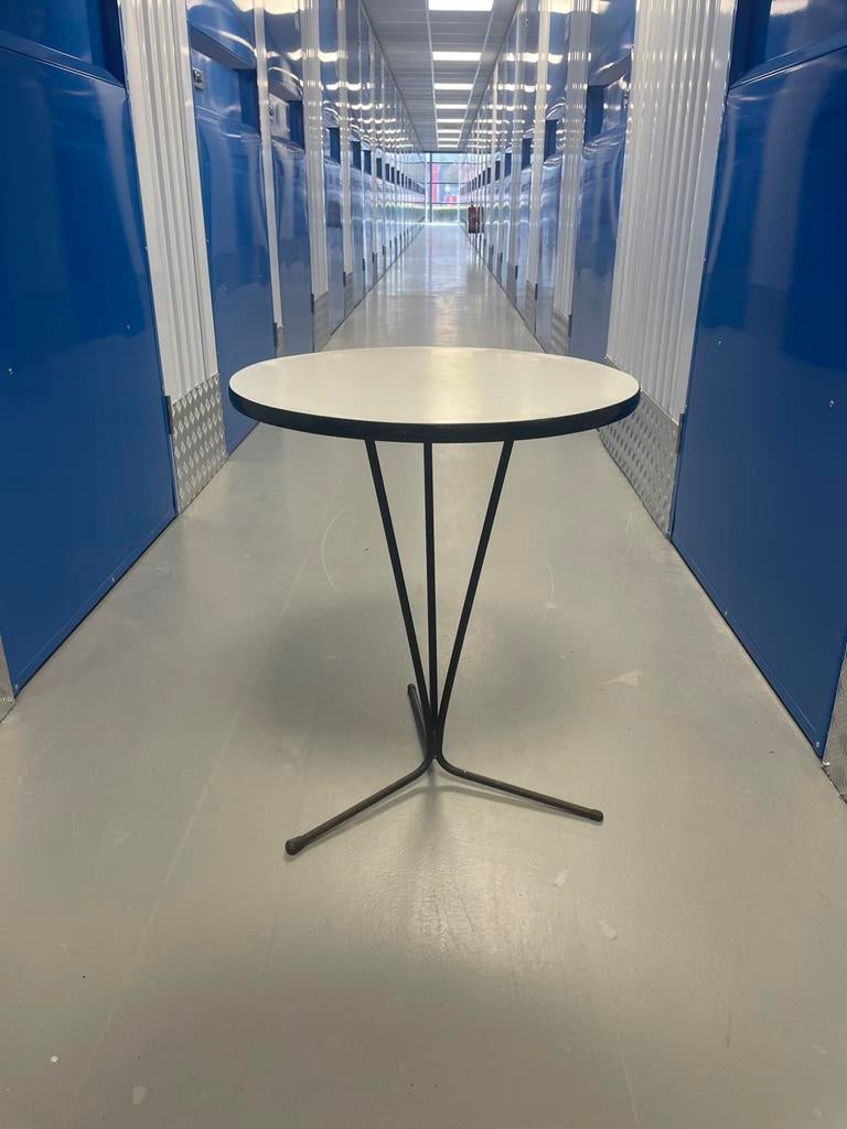 Vintage tripod bijzettafel, Ophalen, Gebruikt, Rond, Minder dan 55 cm