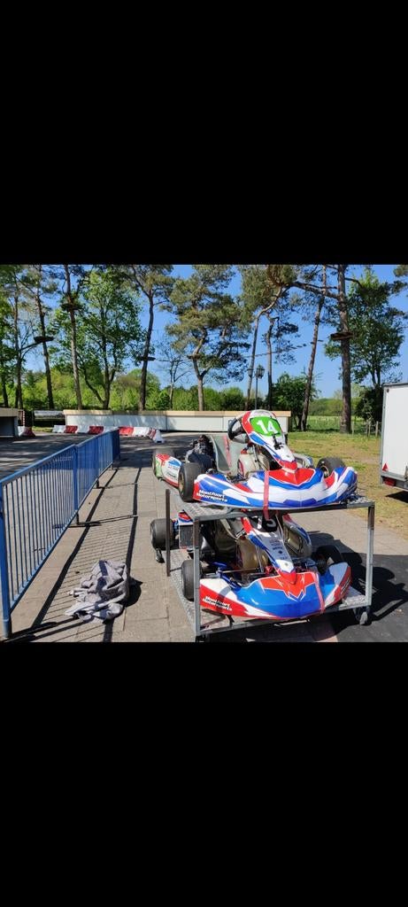 Kart kar pitkar kart opslag voor twee karts, Ophalen, Gebruikt, Kart