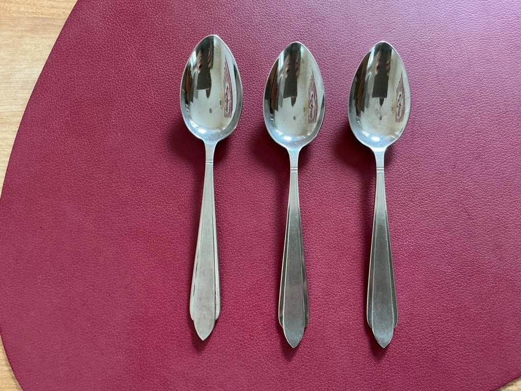 3 kleine lepels - Voorschoten - soort puntfilet, Antiek en Kunst, Ophalen of Verzenden