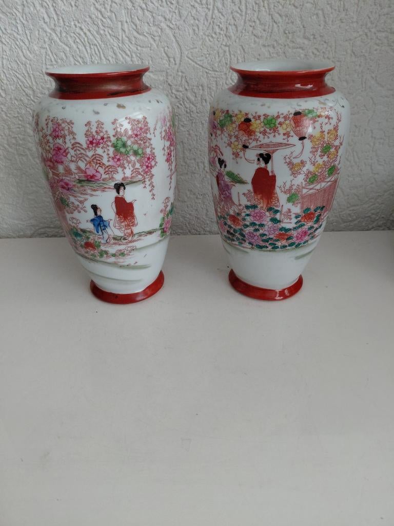 2 oude chinese of japanse vazen, Ophalen of Verzenden