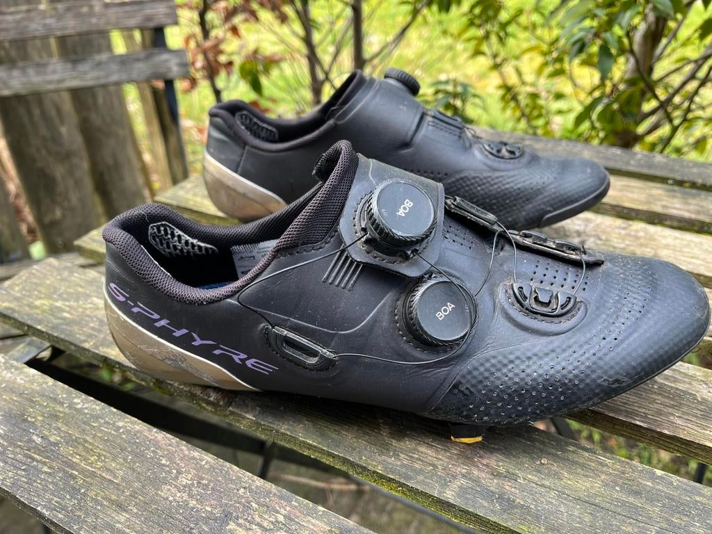 Shimano S-PHYRE fietsschoenen maat 42, Ophalen of Verzenden, Gedragen, Zwart, Sportschoenen