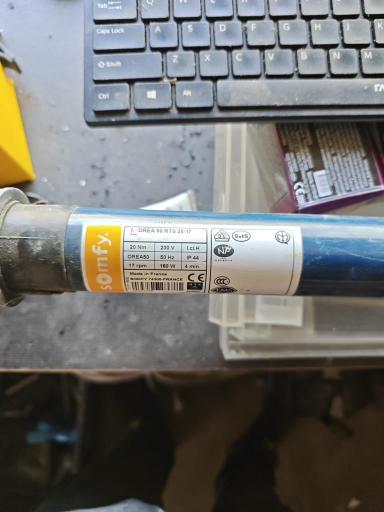 Somfy Orea 50 RTS 20/17 Rolluikmotor, Ophalen of Verzenden, Gebruikt, Elektromotor