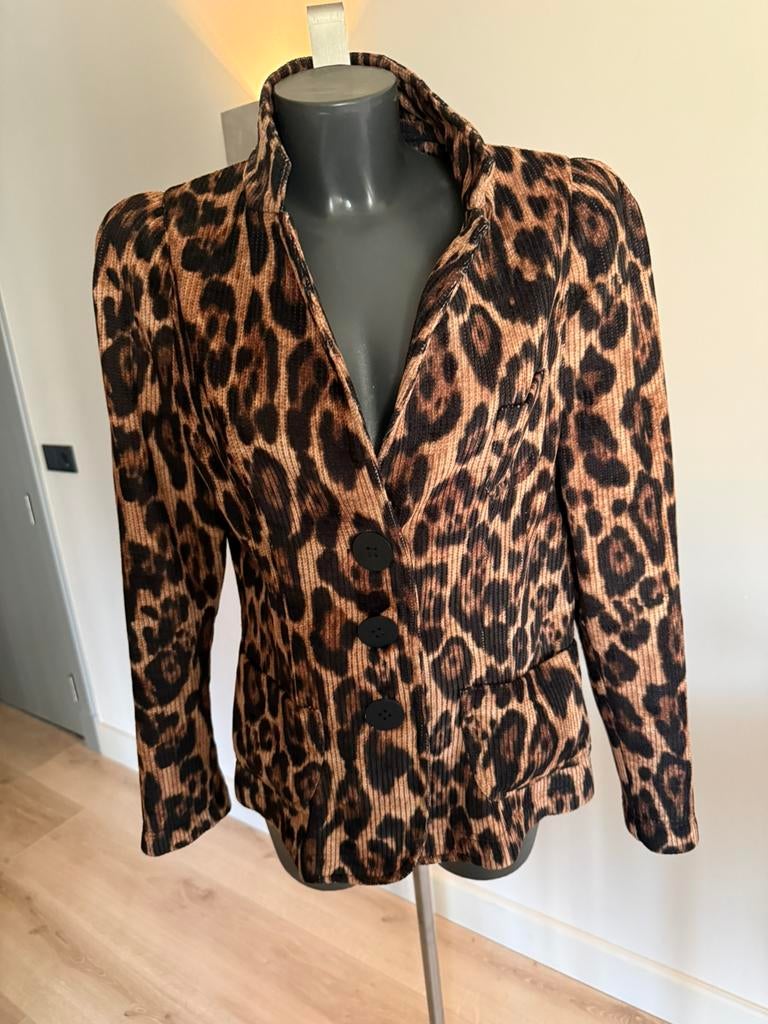 ML Collections Panterprint Blazer Maat 44, Kleding | Dames, Bruin, Maat 42/44 (L), Ophalen of Verzenden, Jasje
