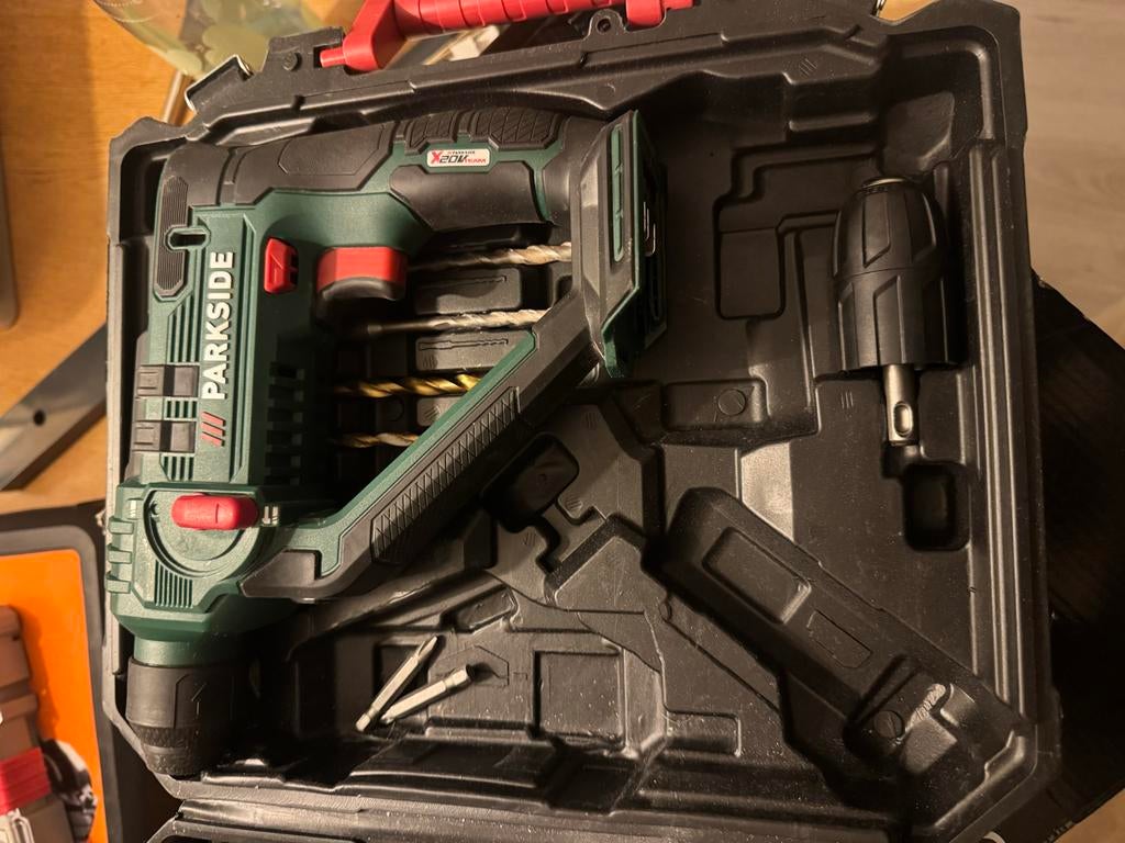 Parkside Accu boorhamer - Zo goed als nieuw (zonder ac, Doe-het-zelf en Verbouw, Ophalen of Verzenden, Zo goed als nieuw, Boor- en Schroefmachine