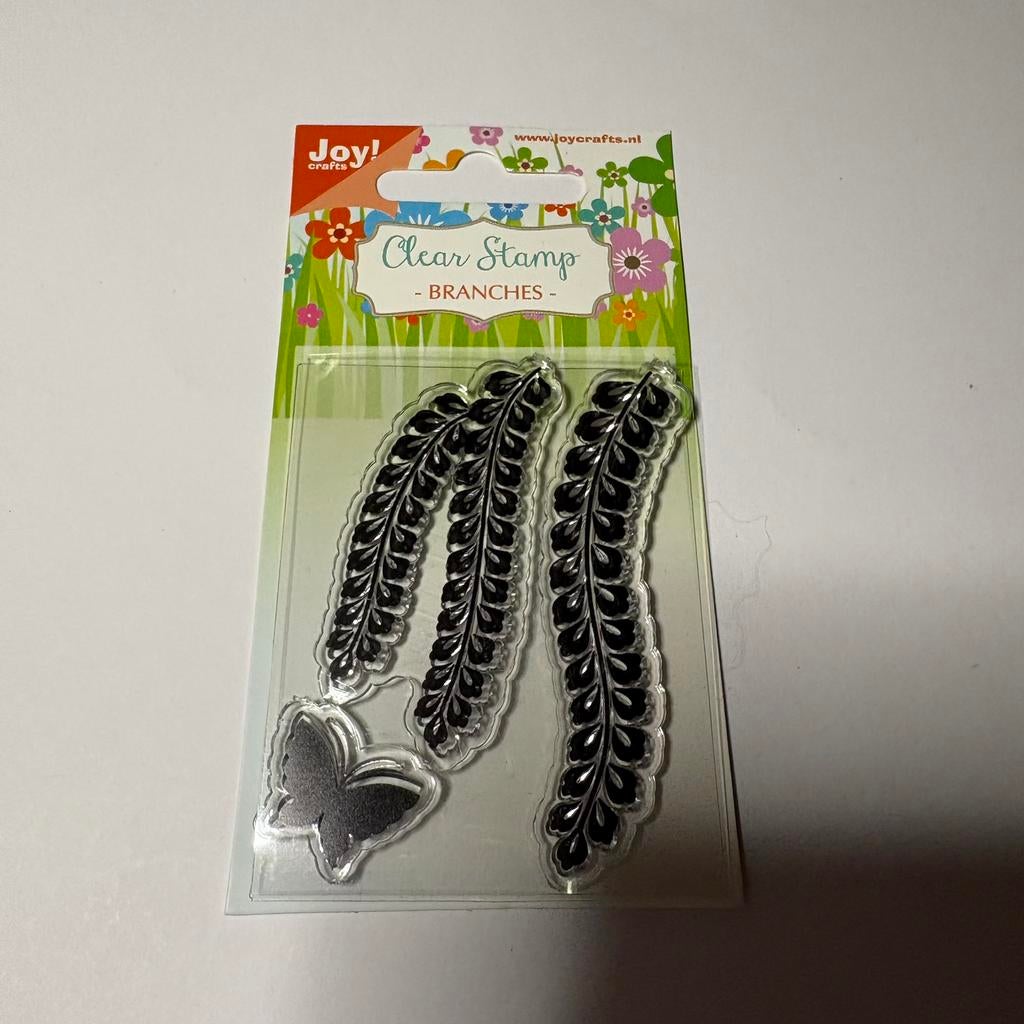 C Stempel joy branches vlinder, Ophalen of Verzenden, Zo goed als nieuw, Clearstamp