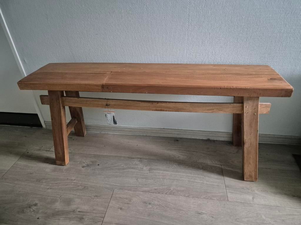 Houten bankje, Huis en Inrichting, Tafels | Eettafels, Ophalen, Overige materialen, 100 tot 150 cm, 50 tot 100 cm