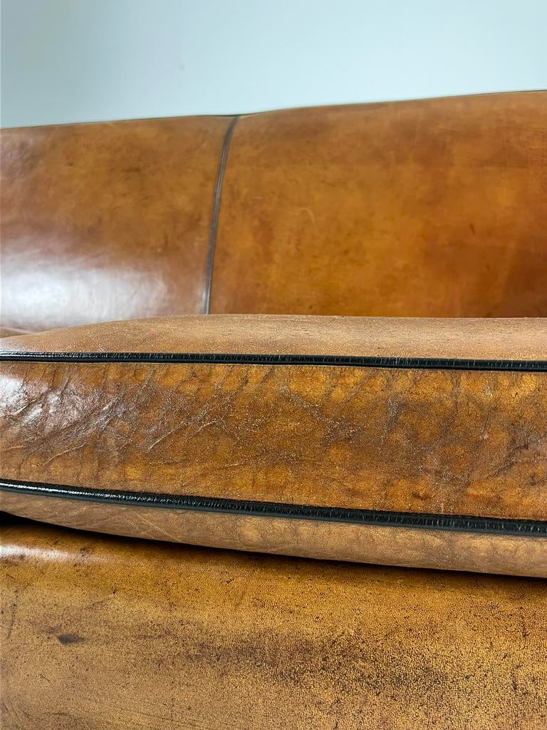 Schapenleren Art Deco bank geleefd, Ophalen