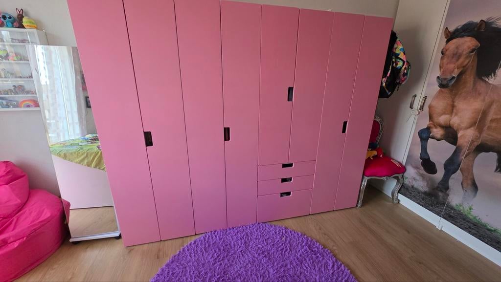 4 hoge roze Stuva kasten met kastindeling, Ophalen, 50 tot 70 cm, Minder dan 75 cm, 105 cm of meer
