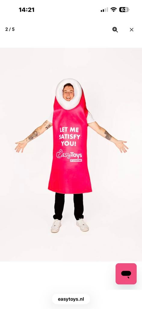 Super mooi verkleedpak Satisfyer, one size, Kleding | Heren, Carnavalskleding en Feestkleding, Overige maten, Ophalen of Verzenden